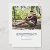 20XXグラードカスタムフォトシンプルブルーコーナー 案内状 (裏面)