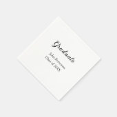 20XXシンプル年ミニマル卒業m スタンダードカクテルナプキン (角)