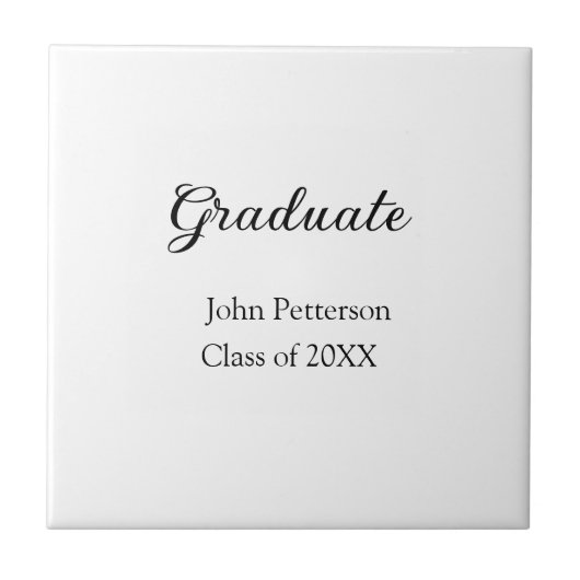 20XXシンプル年ミニマル卒業m タイル (正面)