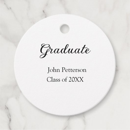 20XXシンプル年ミニマル卒業m フェイバータグ (正面)