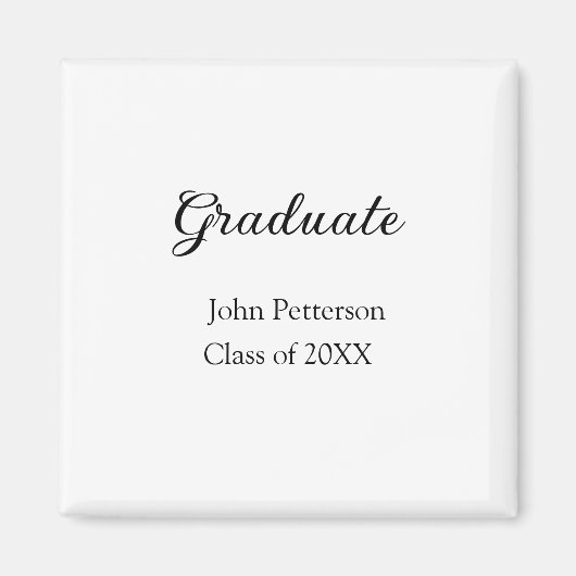 20XXシンプル年ミニマル卒業m マグネット (正面)