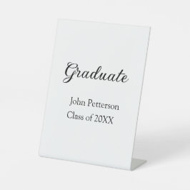 20XXシンプル年ミニマル卒業m 台座サイン