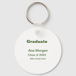 20XXシンプル年20月20日の大学院の追加ネームスクール名クラス キーホルダー