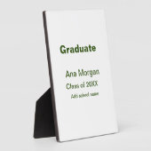 20XXシンプル年20月20日の大学院の追加ネームスクール名クラス フォトプラーク (側面)