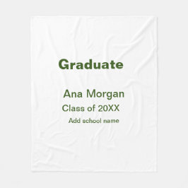 20XXシンプル年20月20日の大学院の追加ネームスクール名クラス フリースブランケット