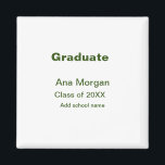 20XXシンプル年20月20日の大学院の追加ネームスクール名クラス マグネット<br><div class="desc">デザイン</div>