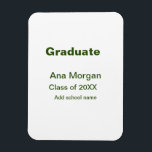 20XXシンプル年20月20日の大学院の追加ネームスクール名クラス マグネット<br><div class="desc">デザイン</div>