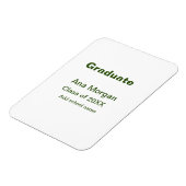 20XXシンプル年20月20日の大学院の追加ネームスクール名クラス マグネット (左側)