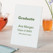 20XXシンプル年20月20日の大学院の追加ネームスクール名クラス 台座サイン (インサイチュ)