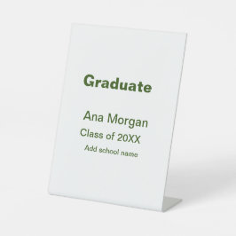 20XXシンプル年20月20日の大学院の追加ネームスクール名クラス 台座サイン