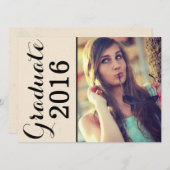 20xxスタイリッシュ級の卒業 招待状 (正面/裏面)