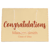 20xxピーチサンゴ卒業おめでとうございます ラージペーパーバッグ (正面)