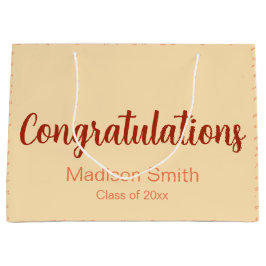 20xxピーチサンゴ卒業おめでとうございます ラージペーパーバッグ