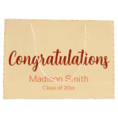 20xxピーチサンゴ卒業おめでとうございます ラージペーパーバッグ (裏面)