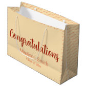 20xxピーチサンゴ卒業おめでとうございます ラージペーパーバッグ (正面アングル)