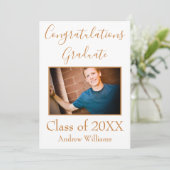 20XXブラウンおよびホワイトの写真大学院クラス 招待状 (スタンド正面)