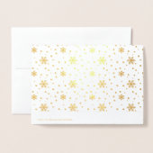 20XXメリークリスマス&ハッピーニューイヤー!クリスマス雪 箔カード (裏面封筒付き)