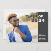 20XXモダンパーティー招待状の卒業写真クラス 招待状 (正面)