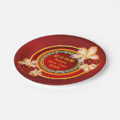 20XX中国の年フローラ7クラシックインチ ペーパープレート (アングル)