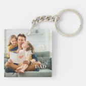 20XX以最高の来の世界のパパ写真モダン キーホルダー (裏面)