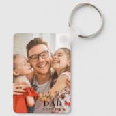 20XX以最高の来の世界のパパ写真モダン キーホルダー (裏面)