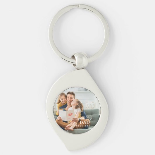 20XX以最高の来の世界のパパ写真モダン キーホルダー (正面)