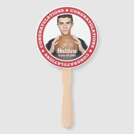 20XX写真20XXクラスおめでとうございますモダン ハンドファン (裏面)