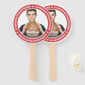 20XX写真20XXクラスおめでとうございますモダン ハンドファン (正面&裏面)