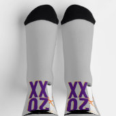 20XX卒業式キャップおよび卒業証書 ソックス (上部)