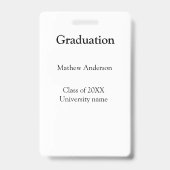 20XX大学卒業クラス名シンプル バッジ (裏面)