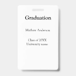 20XX大学卒業クラス名シンプル バッジ