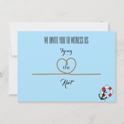 20XX帆ボートの水彩画の結婚式招待状 セーブザデート (裏面)