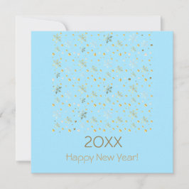 20XX年あけましておめでとう & ゴールドのクリスマスデコレーション シーズンカード