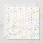 20XX年あけましておめでとう & ゴールドのクリスマスデコレーション シーズンカード (裏面)