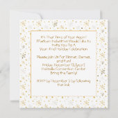 20XX年おめでとうございます&金ゴールドクリスマスデコレーション 招待状 (裏面)