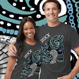 20XX年の抽象的なグラフィックアートプリント Tシャツ