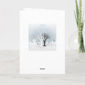 20XX年の新年クリスマス雪のフェアリーテール美術 ノートカード (裏面)