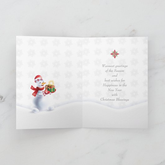 20XX年の新年クリスマス雪のフェアリーテール美術 ノートカード (内部)