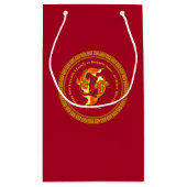 20xx年の旧正月 名前を追加 錦鯉の魚 スモールペーパーバッグ (裏面)