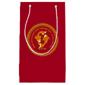 20xx年の旧正月 名前を追加 錦鯉の魚 スモールペーパーバッグ (正面)