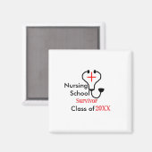 20XX年の看護学校生クラス マグネット (正面/裏面)