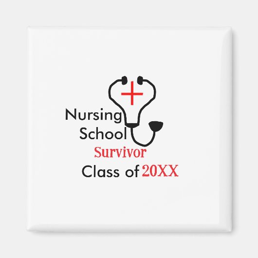 20XX年の看護学校生クラス マグネット (正面)