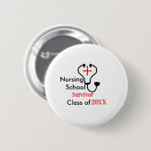 20XX年の看護学校生クラス 缶バッジ (正面&裏面)