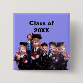 20XX年の磁器フィギュア卒業クラス 缶バッジ (正面)