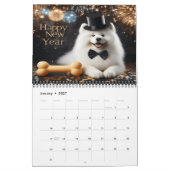 20Xx年まで休暇を楽しむ犬 カレンダー (1月 2027)