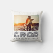 20XX年レトロカッコいいシンプル卒業 クッション (正面)