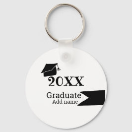 20XX年卒業シンプル帽ミニマルモダン キーホルダー