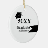 20XX年卒業シンプル帽ミニマルモダン セラミックオーナメント (右)