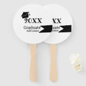 20XX年卒業シンプル帽ミニマルモダン ハンドファン (正面&裏面)