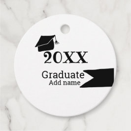 20XX年卒業シンプル帽ミニマルモダン フェイバータグ